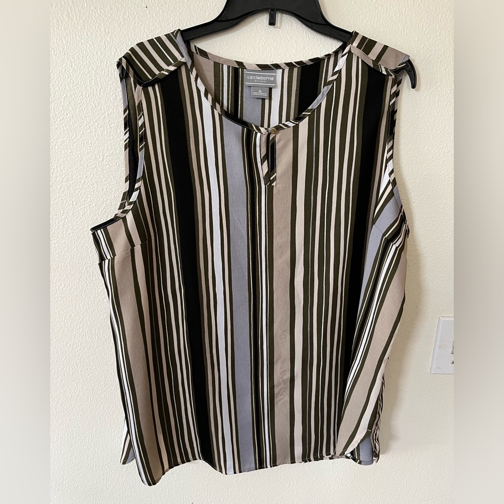 Multi colored stripes blouse by Liz Claiborne. XL